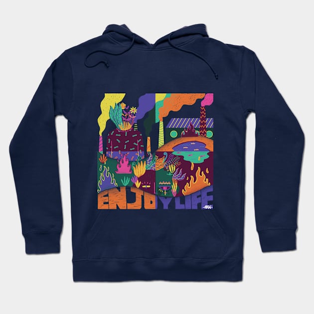 Enjoy life Hoodie by Flostitanarum